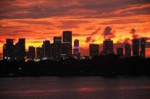 Miami at dusk by Bryan Sereny